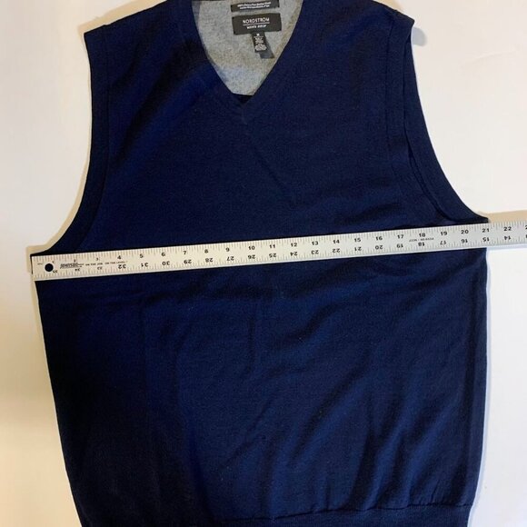Nordstrom Men's Shop Men's 100% Merino Wool Lined Sweater Vest Size M - Picture 10 of 12